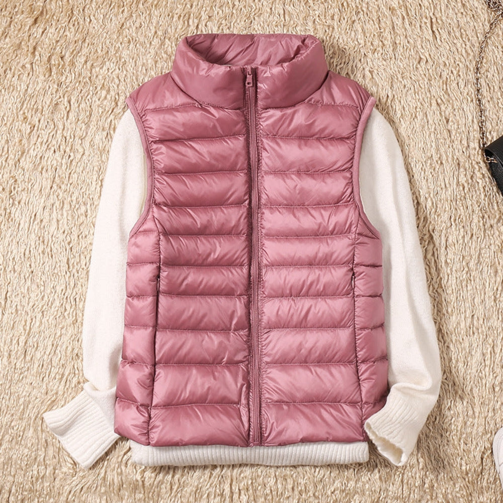 Natasha – Elegant cardigan with front zipper and secure pockets