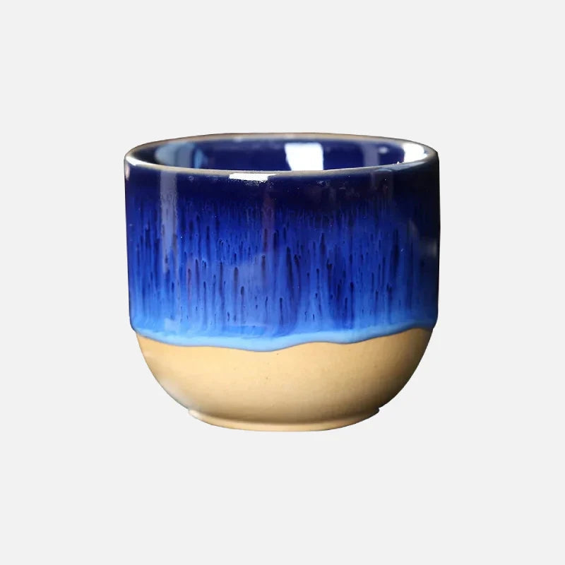 DrapeCup – Tazza da tè in ceramica con gocce di vernice e bordo liscio rifinito