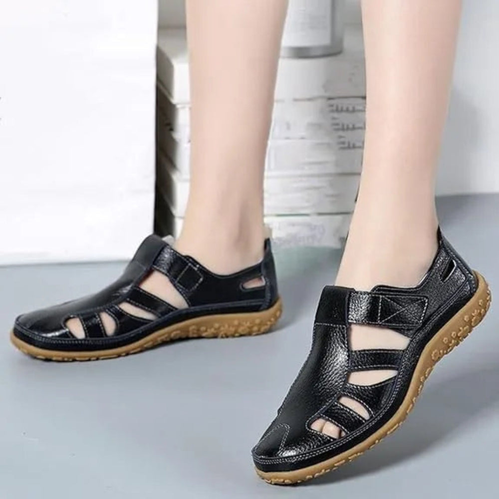 Sarah - Chaussures à bout fermé avec fermeture velcro et ajustement réglable