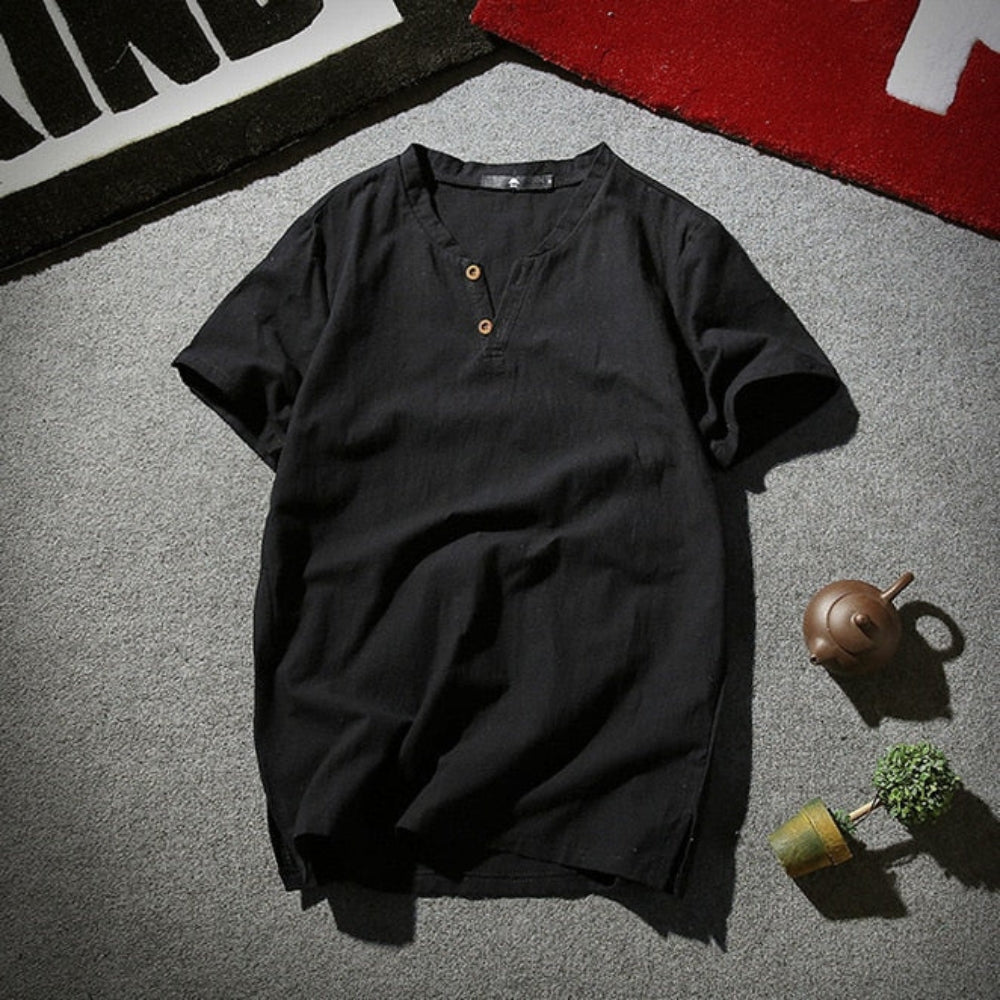 Bruce – Elegant short-sleeve button-up shirt with comfortable fit