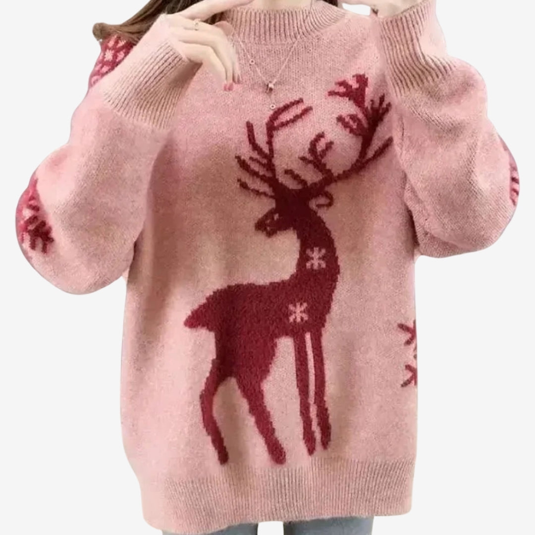 Millie – Maglione stampato a maniche lunghe con scollo rotondo