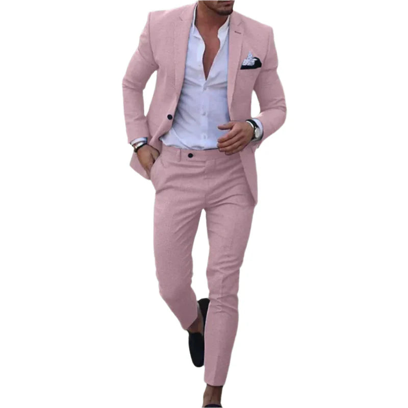 Adrian – Costume homme deux pièces avec pantalons larges et blazer slim fit
