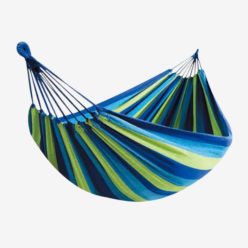 FoldEase – Gestreepte Hangmat met Opvouwbaar en Antislip Ontwerp