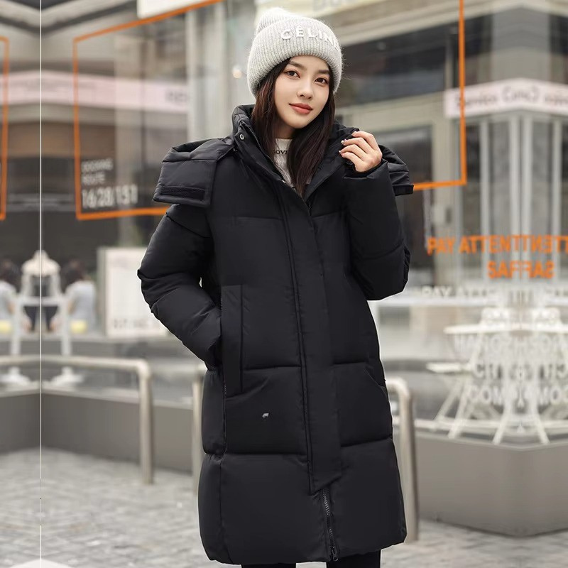 Azurine - Cappotto con cappuccio e maniche lunghe con chiusura a zip