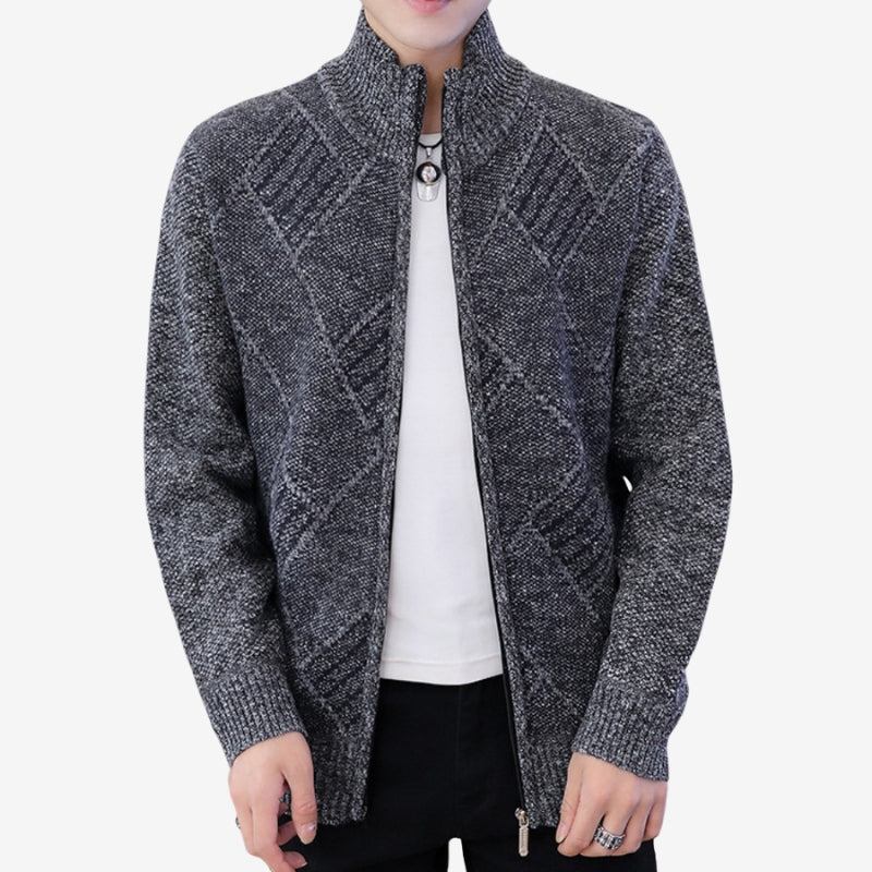Axel – Jachetă fleece cu mâneci lungi, guler în picioare și fermoar