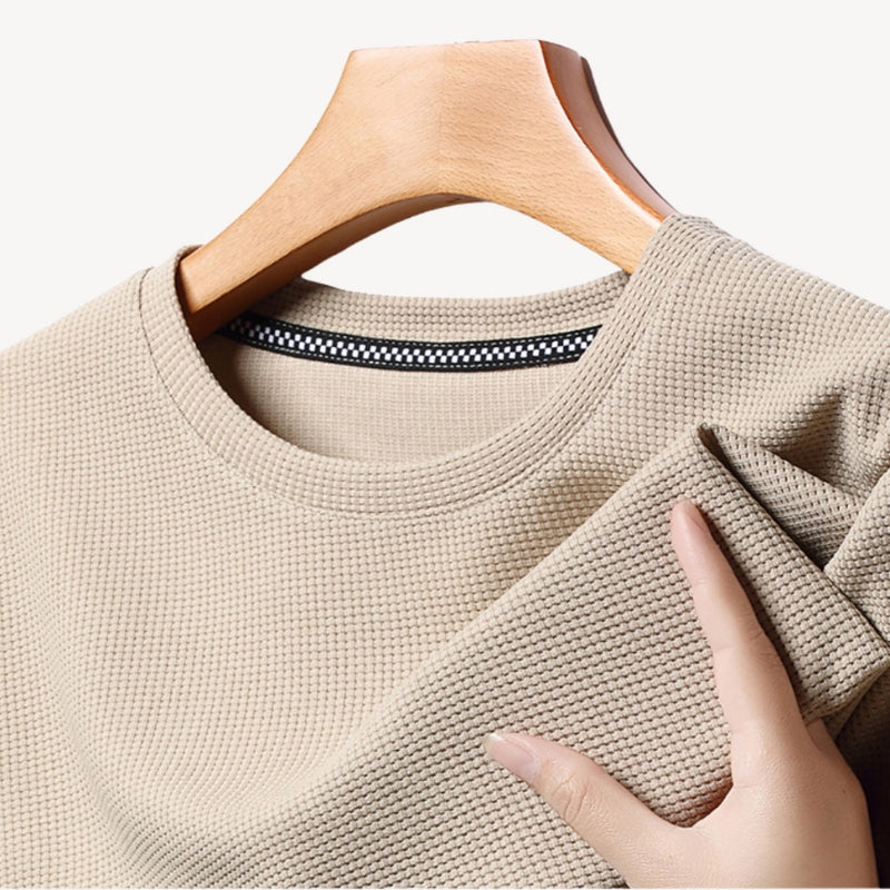 Owen – Tricou cu mâneci scurte și model de tip waffle respirabil