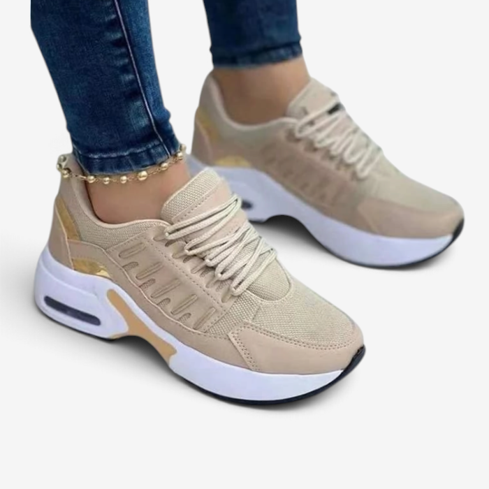 StrideFlex – Sneakers con lacci, punta arrotondata e suola esterna flessibile in gomma