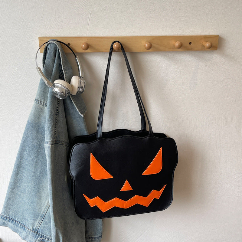 Emma - Halloween Messenger Bag with Pumpkin Design