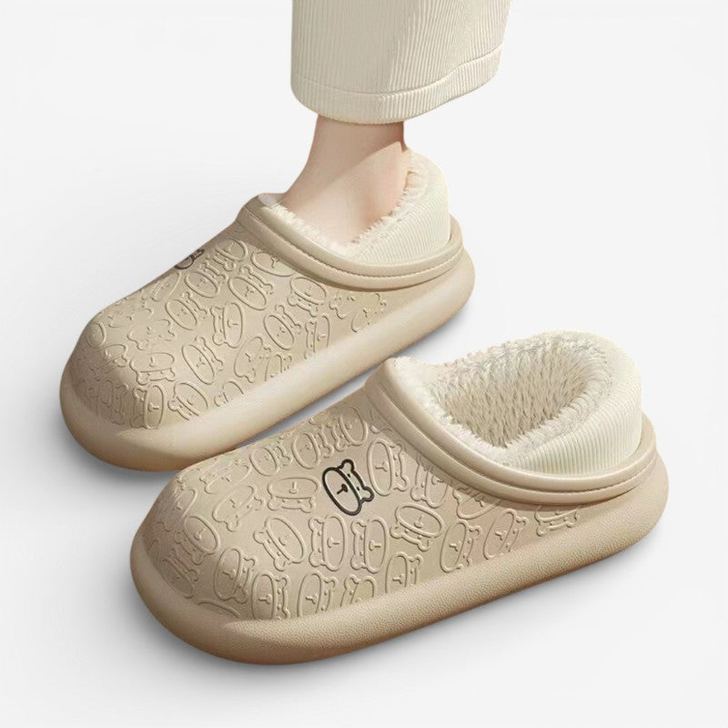 ComfyWalk - Papuče s kulatou špičkou a designem na nazutí