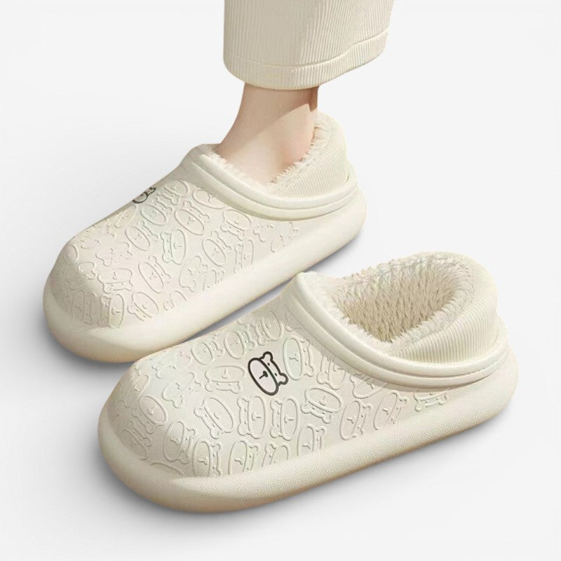 ComfyWalk - Papuče s kulatou špičkou a designem na nazutí