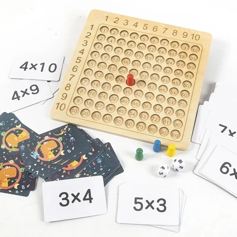MathBuddy – Gioco educativo da tavolo con tessere numeriche e dadi per imparare la moltiplicazione