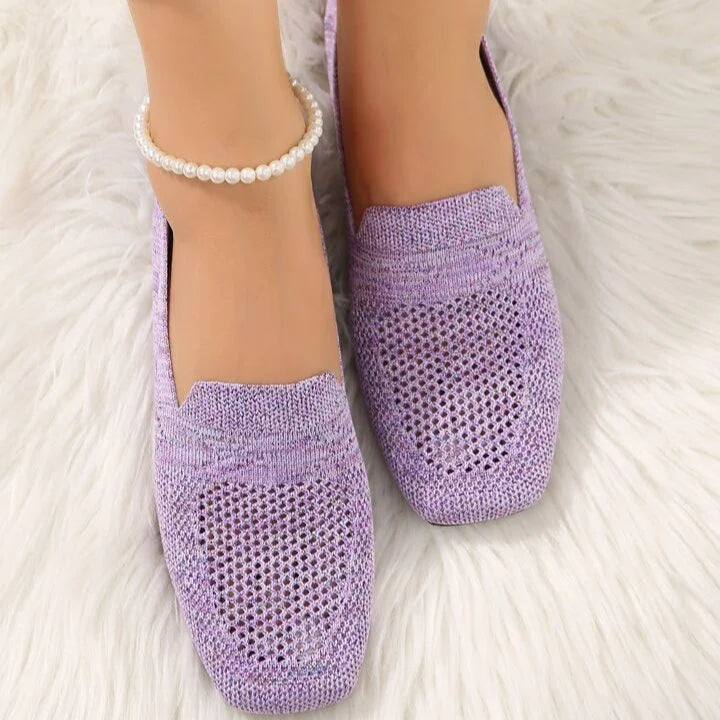 Lina - Lekkie płaskie buty z oddychającą siateczką i antypoślizgową podeszwą