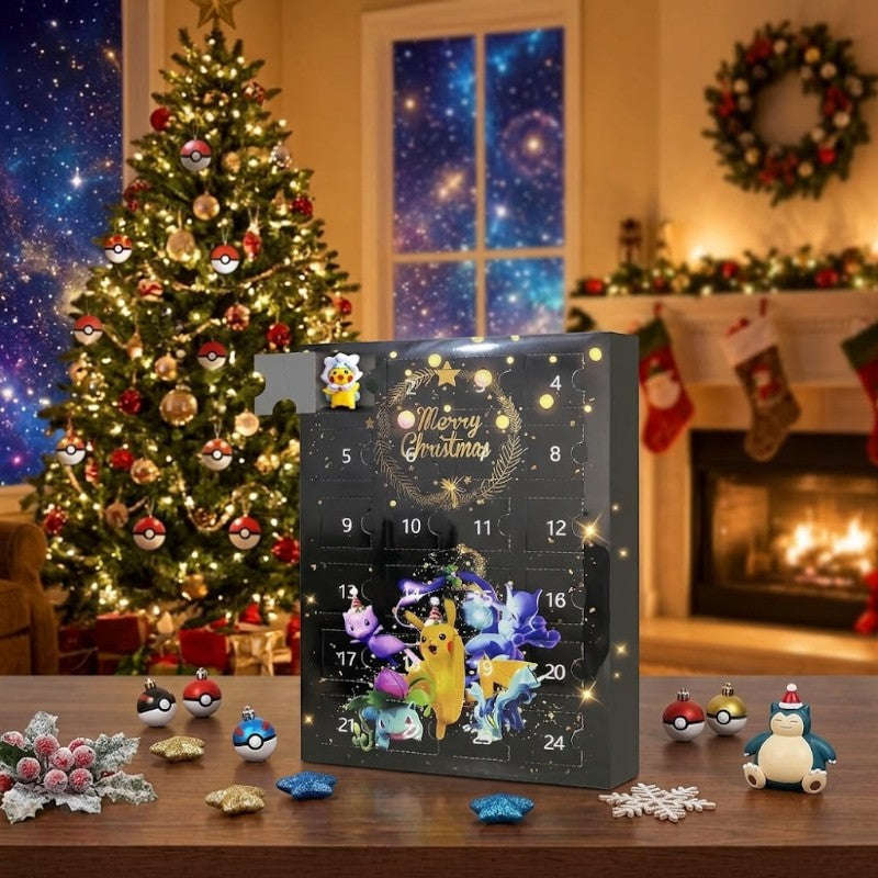 Festiva - Calendrier de l’Avent de Noël Pokémon avec 24 figurines en 3D