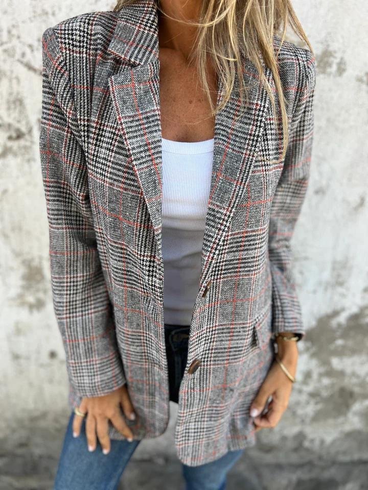 Daniya - Chic checked blazer with pockets