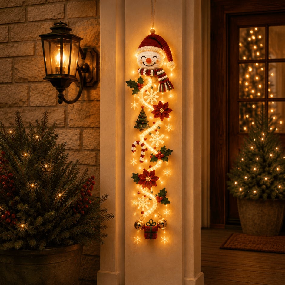 Yuleglint - Décoration de Noël suspendue à LED au design festif