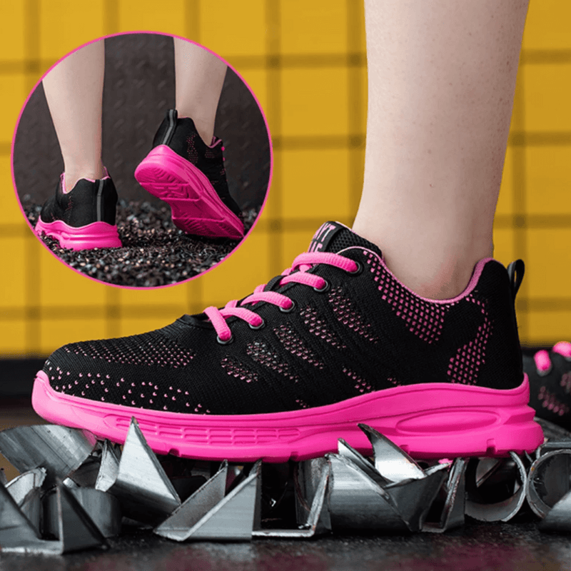 Paula - Chaussures de sécurité antidérapantes avec embout en acier et design flexible