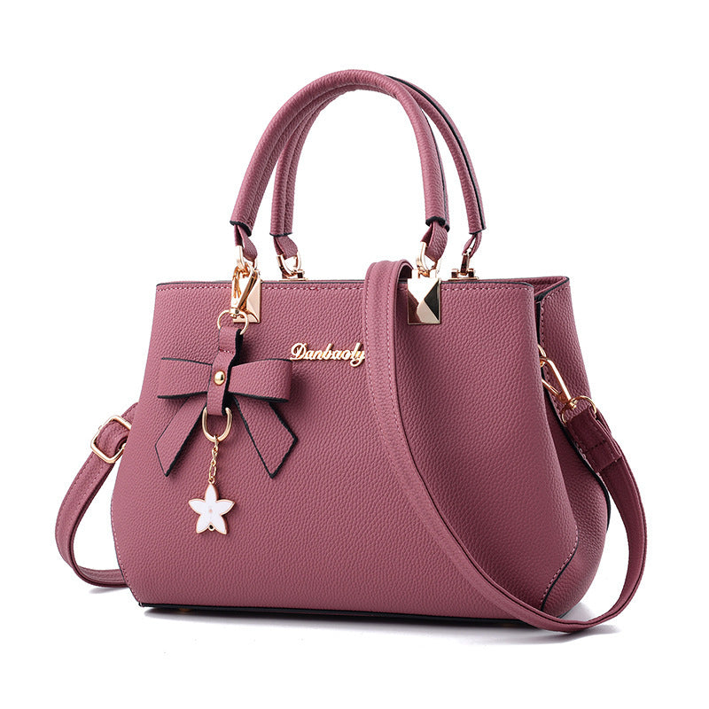 UrbanCharm - Elegante grande borsa a spalla con dettaglio a stella e tasche multiple