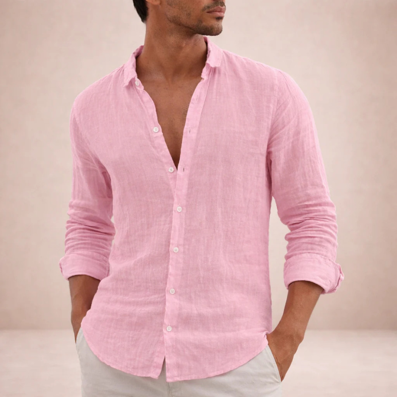 Men's Long Sleeve Button Front Shirt