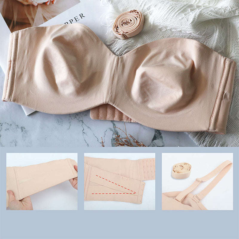 BareLuxe – Dámská bandeau podprsenka bez ramínek s odnímatelnými ramínky