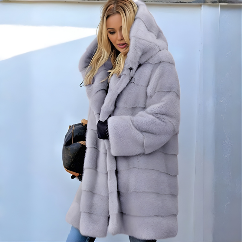 Aria - Manteau à manches longues à capuche avec poches latérales