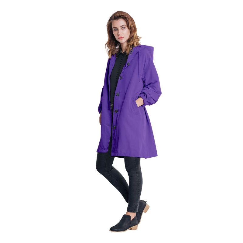 Brielle – Hooded Jacket with Button Closure and Pockets