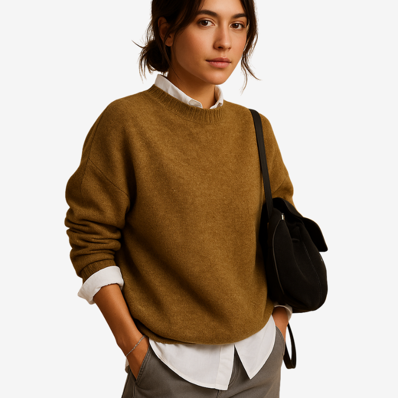 Kylie - Long Sleeve Sweater with Crew Neck