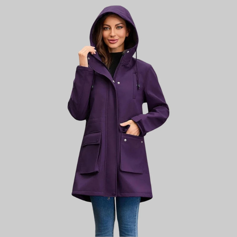 Freya – Long sleeve hooded zipper jacket with pockets