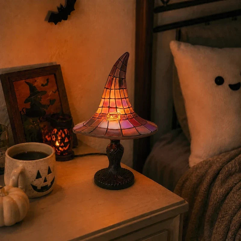 LumaMosaic - Stolová lampa s mozaikovým tienidlom a živicovou podstavou