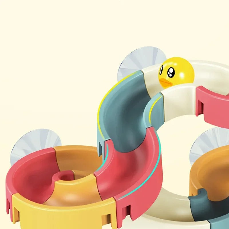QuackTrail – Jucărie tobogan de baie cu figurine de rațe și traseu cu ventuze
