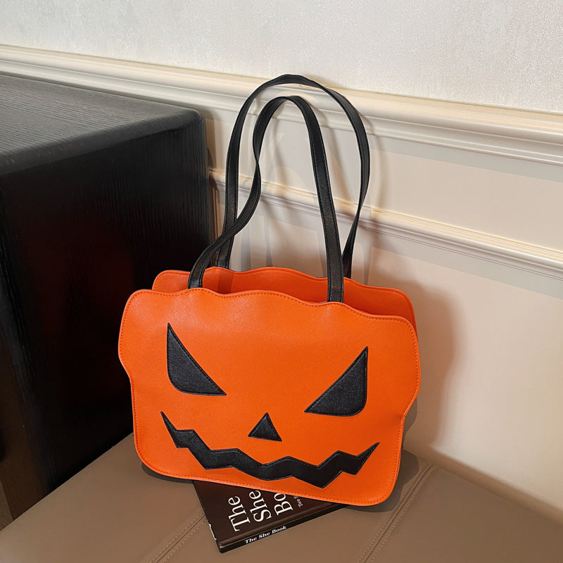 Emma - Halloween Messenger Bag with Pumpkin Design