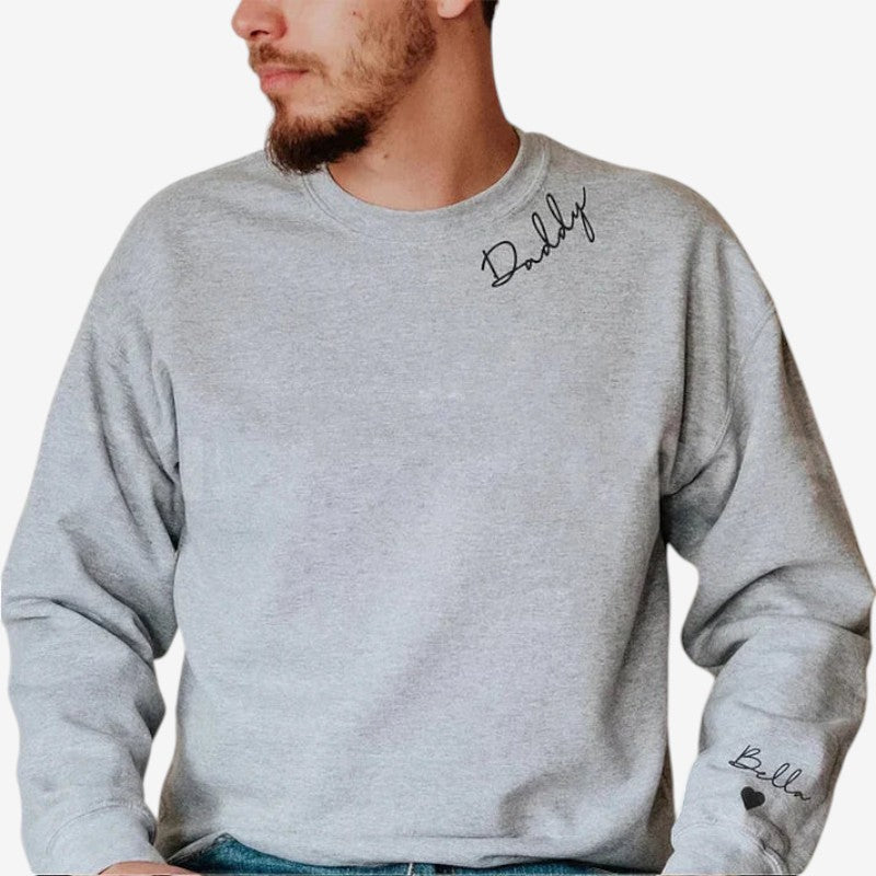 Cadeau Fête des Mères | Sweat à Capuche Manches Longues avec Nom Brodé