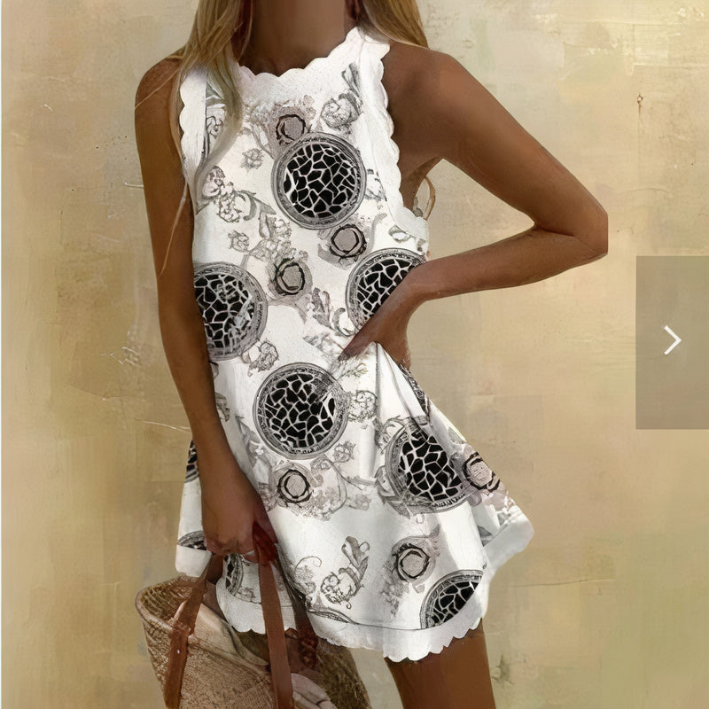 Esme - Lightweight sleeveless mini dress with round neck