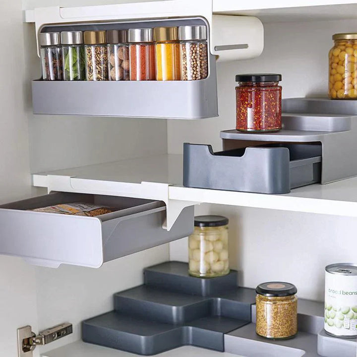 ShelfEase - Under-shelf Kitchen Storage System with Pull-Out Design