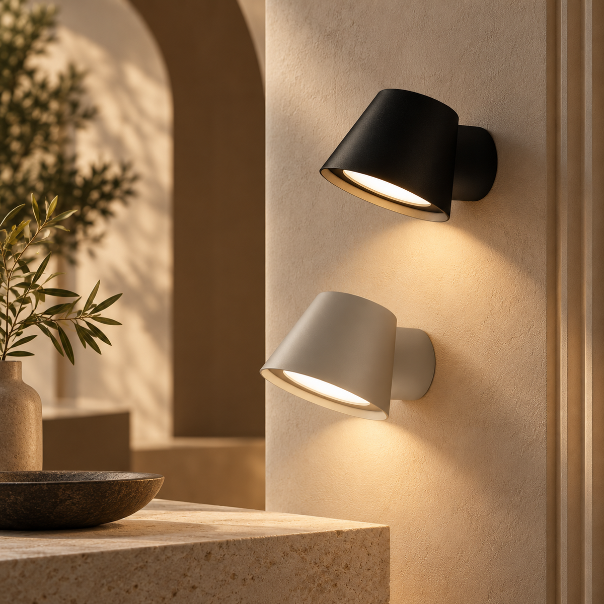 Glowremote - Led Wall Lamp With Integrated Battery And Touch Dimmer