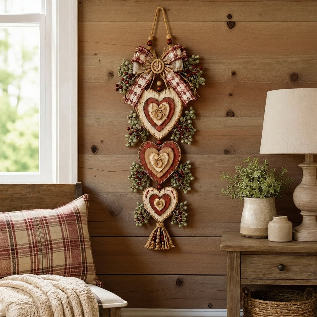 Colgante de pared en forma de corazón Heartbeam - Diseño vintage