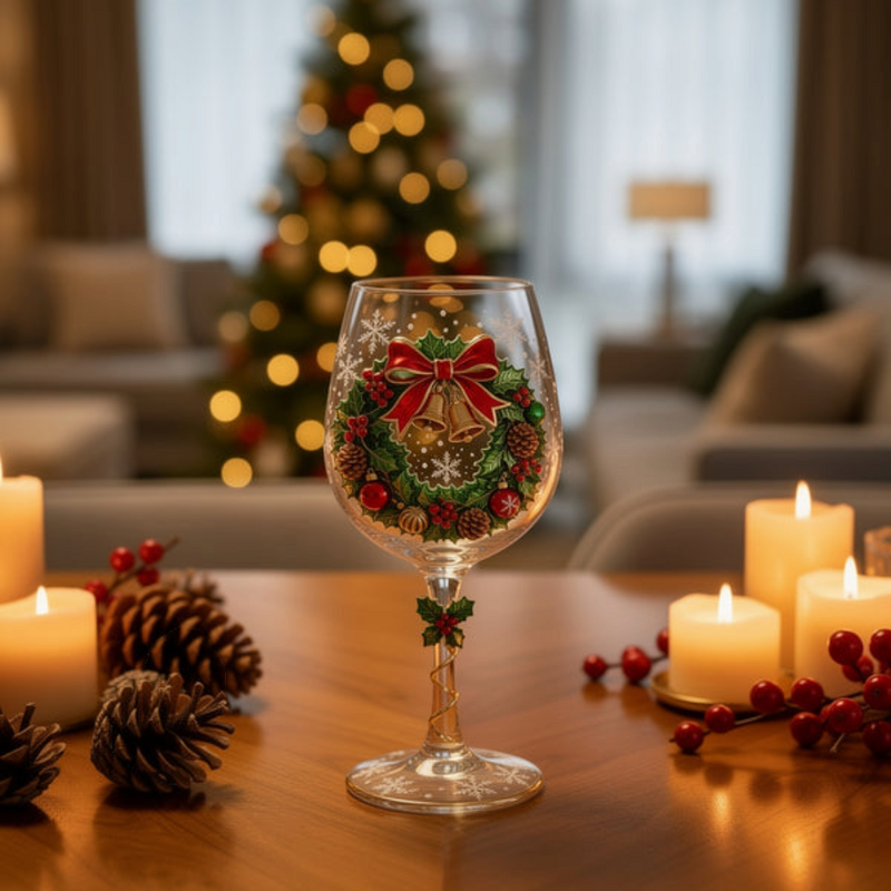 Festivora – Juego de vasos navideños con diseños festivos