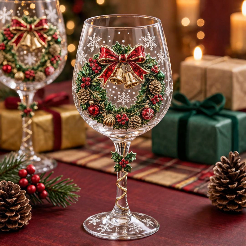 Festivora – Juego de vasos navideños con diseños festivos