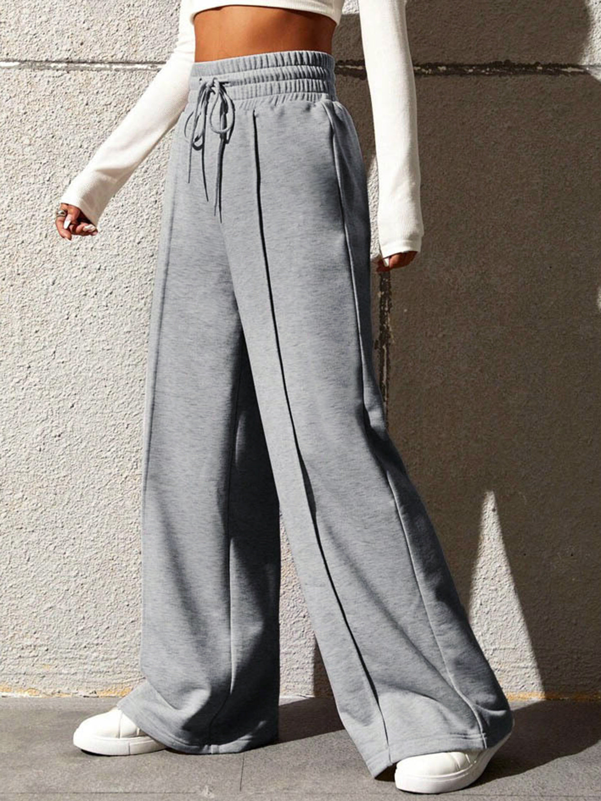 Olivia – Pantalon large à coupe ample avec taille ajustable