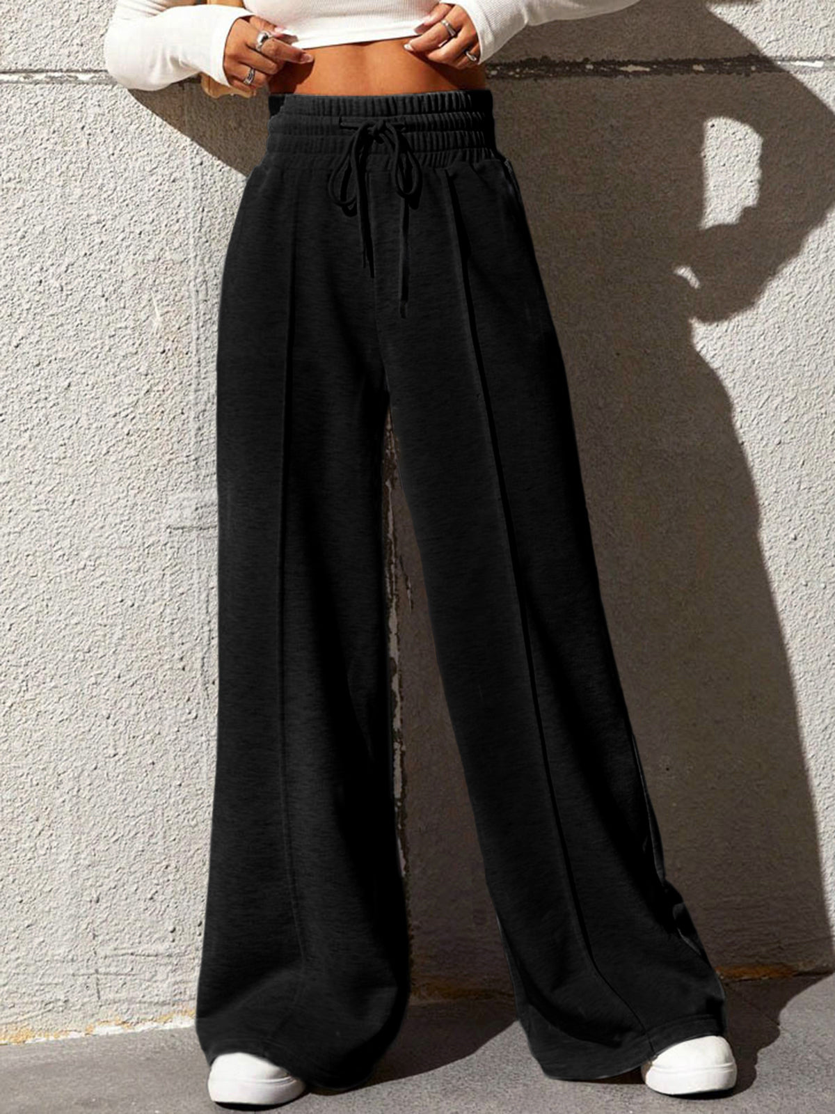 Olivia – Pantalon large à coupe ample avec taille ajustable