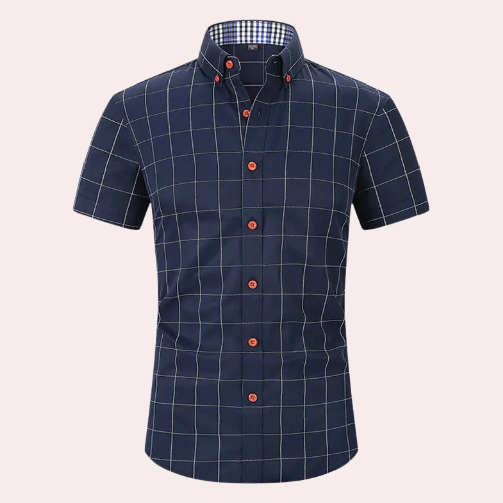 Niels - Classic plaid shirt with front buttons