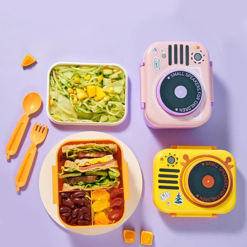 Beatboxy - Speaker-Shaped Lunch Box with Colorful Sticker Design