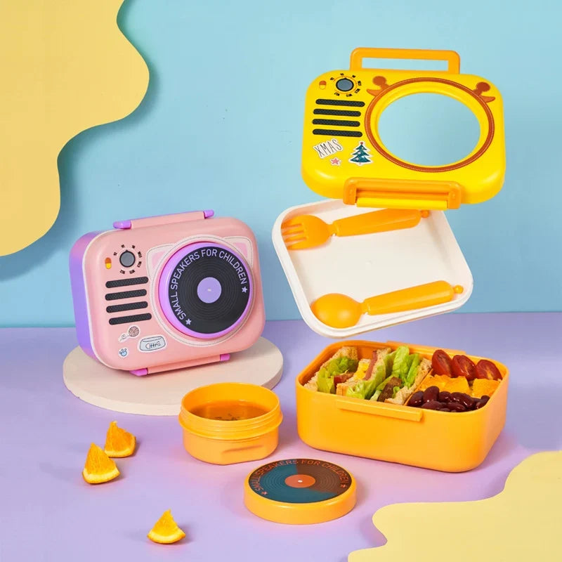 Beatboxy - Speaker-Shaped Lunch Box with Colorful Sticker Design