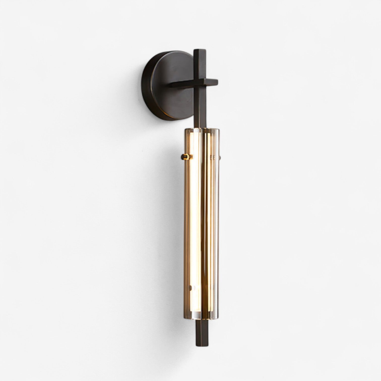 LumiBeam – Wall Lamp of Brass and Glass with Integrated LED