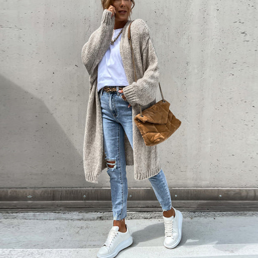 Hanna - Miękki kardigan z długimi rękawami dla ciepła i stylu
