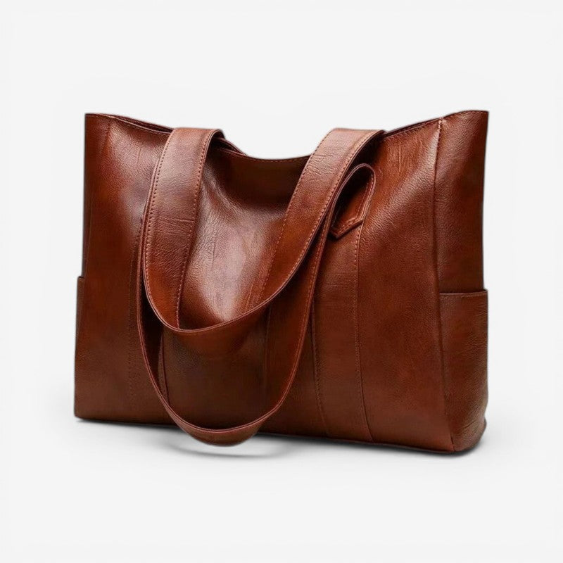Sienna - Sac à bandoulière avec large sangle et grande capacité | Compartiment principal spacieux pour le transport quotidien | Taille standard | Noir, Marron