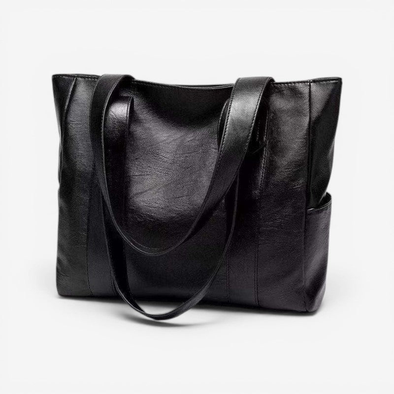 Sienna - Sac à bandoulière avec large sangle et grande capacité | Compartiment principal spacieux pour le transport quotidien | Taille standard | Noir, Marron