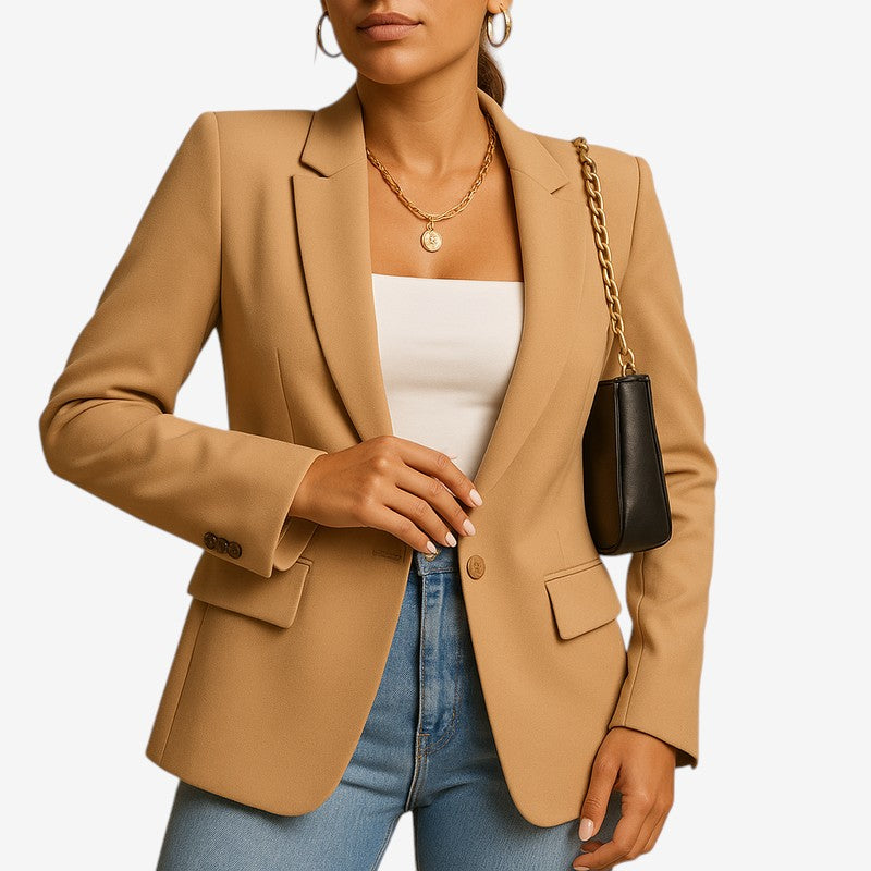 Chicora - Blazer da donna dal design strutturato e dalla silhouette classica