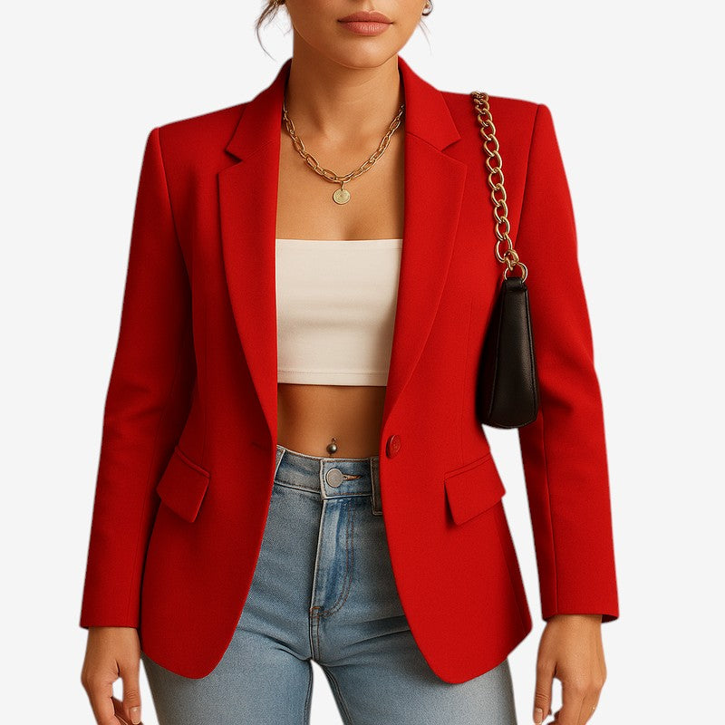 Chicora - Blazer da donna dal design strutturato e dalla silhouette classica