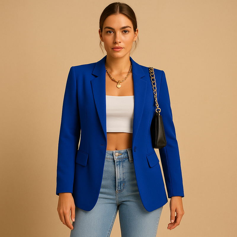 Chicora - Blazer da donna dal design strutturato e dalla silhouette classica