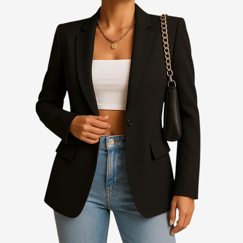 Chicora - Blazer da donna dal design strutturato e dalla silhouette classica
